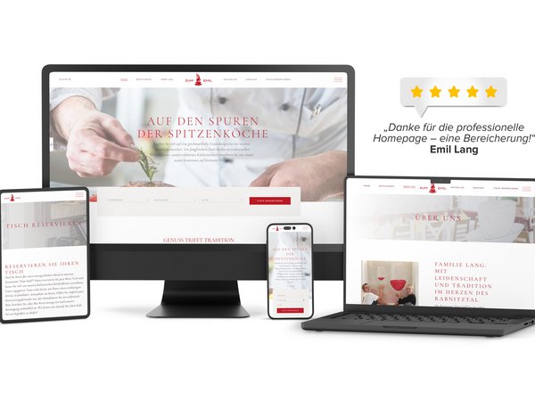 Moderne Website für Zum Emil – Tradition und Genuss online erleben Zum Emil