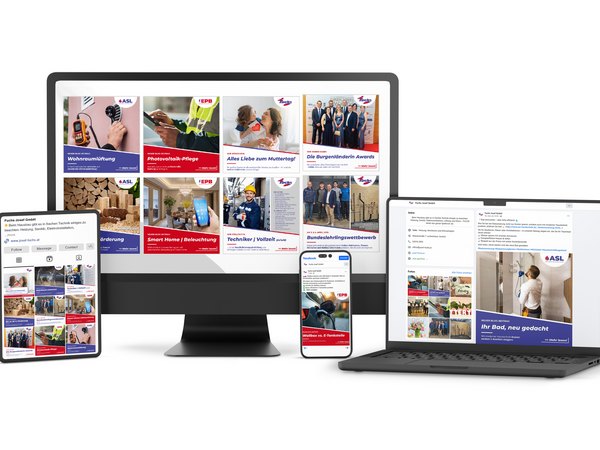 Strukturierter Social Media Auftritt für Josef Fuchs, ASL und EPB – einheitlich auf einer Plattform sichtbar Josef Fuchs GmbH