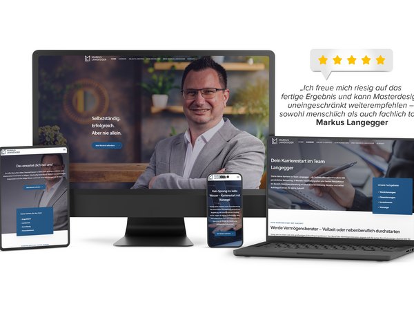 Neue Website von Markus Langegger – digitale Plattform für Karriereberatung und Teamaufbau Finanzberater Markus Langegger