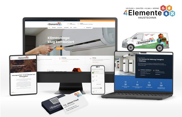 4-ELEMENTE GmbH erstrahlt in neuem Glanz: Vom Corporate Design zur digitalen Präsenz