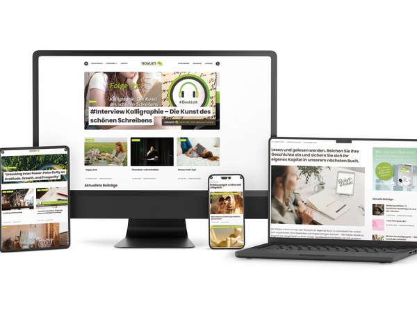 Dreisprachiger Blog des novum Verlags – responsive Design und WordPress-Umsetzung novum publishing gmbh
